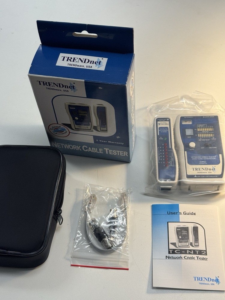 Trendnet TC-NT2 Network Cable Tester & Remote + Case and Test Adapterrs and Man