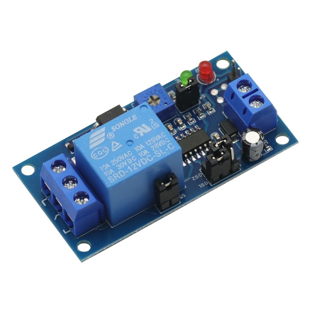 2PCS Delay DC 12V Relay Turn On/Delay Off Switch Module with Blue
