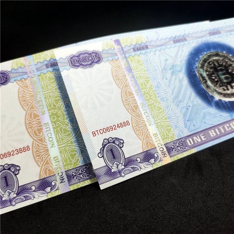100pcs one BTC Paper Note Un-currency