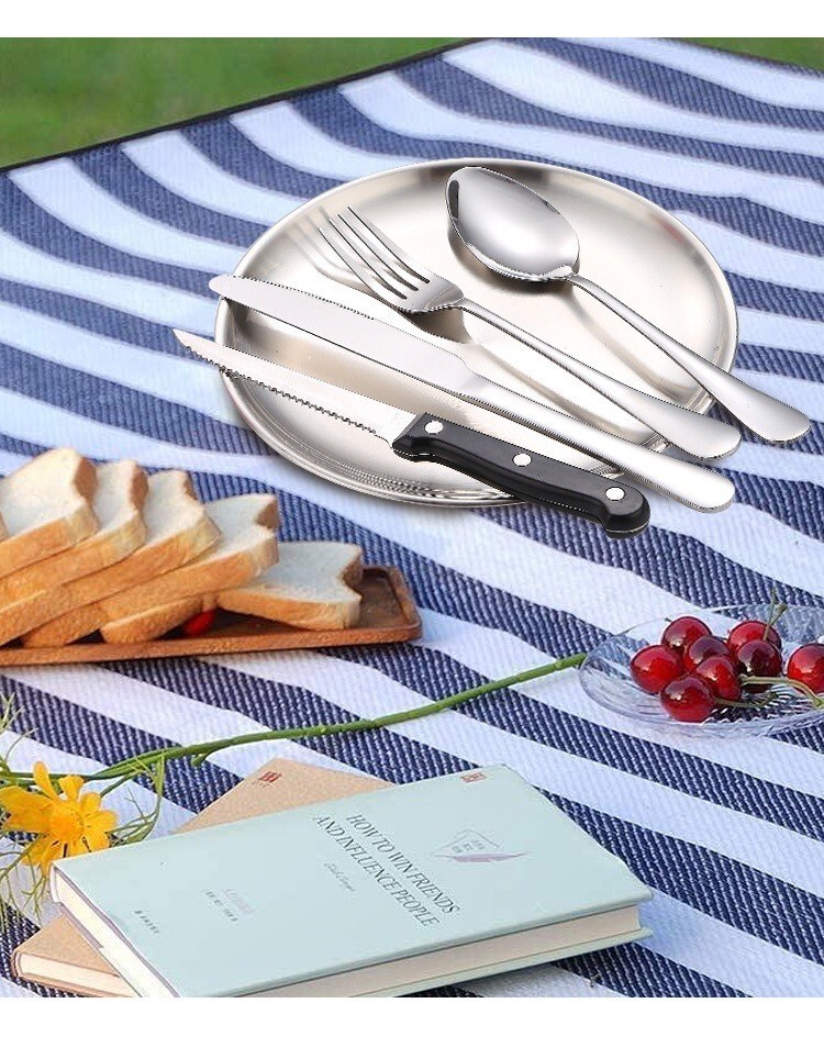 Camping Silverware Lightweight set & Fun Timepass Bowls Multi Pack