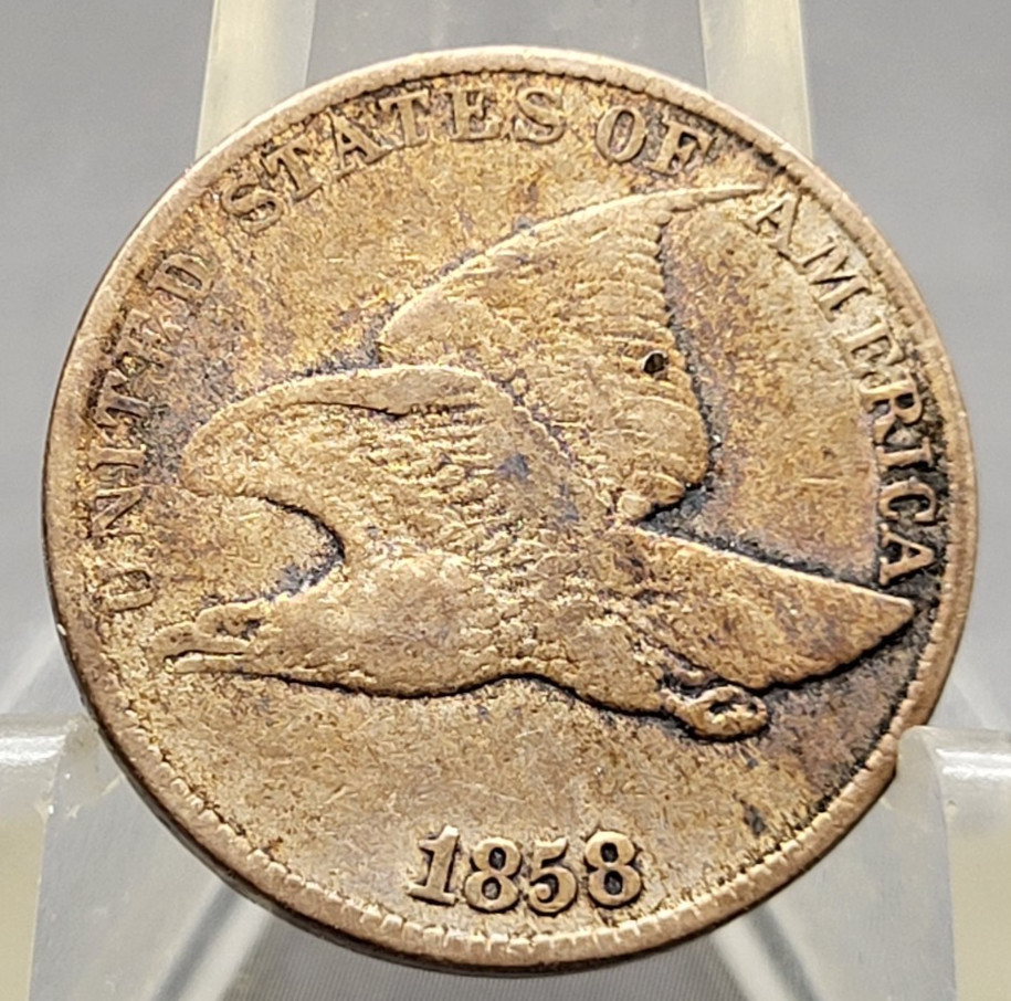 1858 U.S. Flying Eagle Cent Type Coin Large Letters