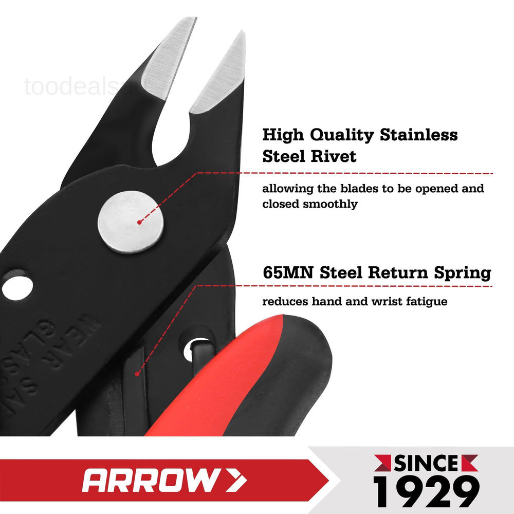 Micro Wire Cutters, 5" Precision Flush Cutters with Streamlined Red
