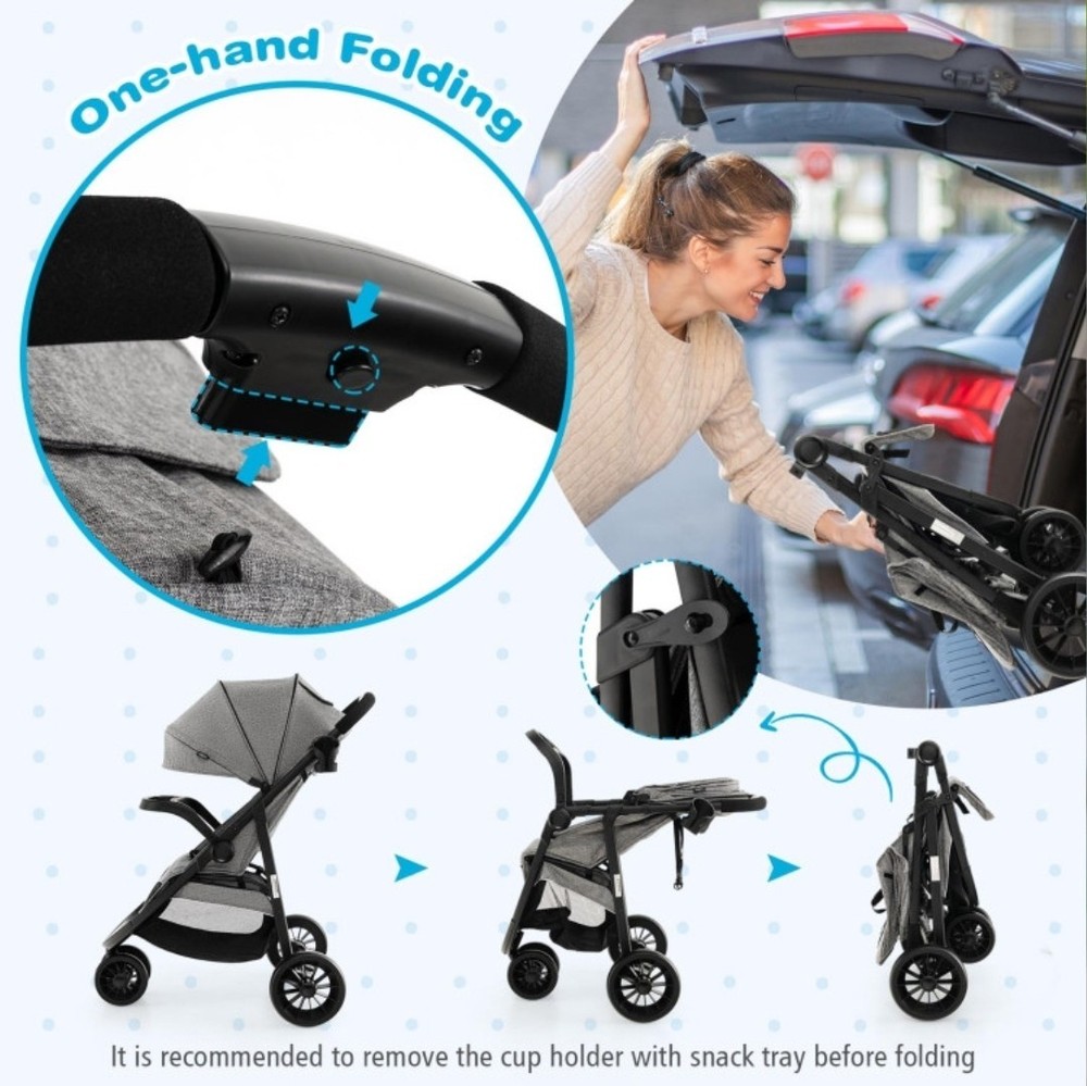 Baby Jogging Stroller With Adjustable Canopy