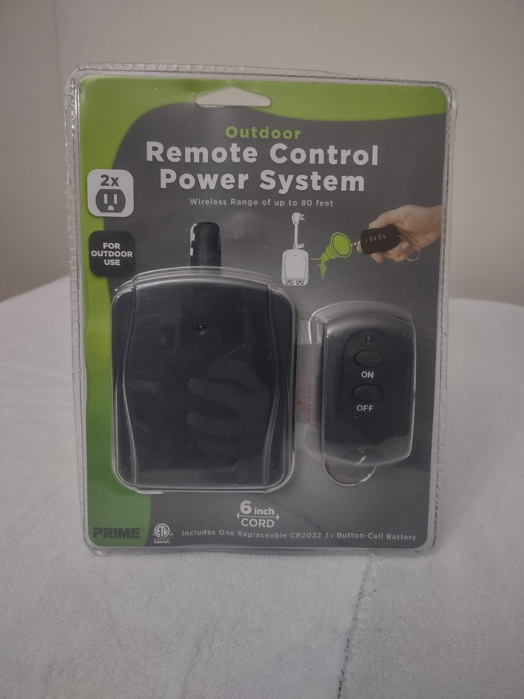 Prime Remote Control Power System TNOREM02, Black, 80ft Range, 125V