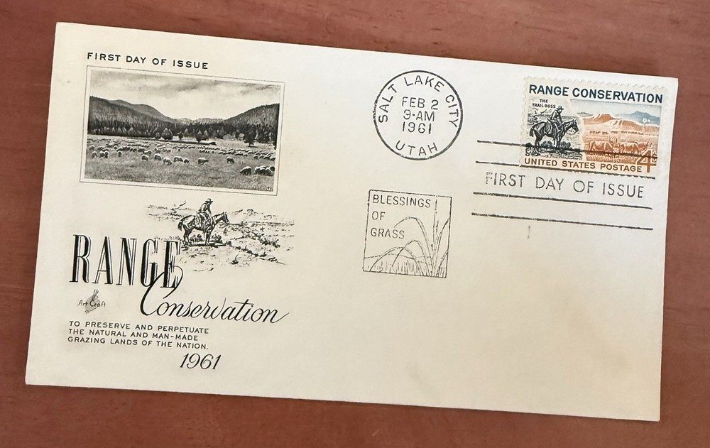 Range Conservation 1961 First Day Cover Stamp Cachet 1961 Unaddressed