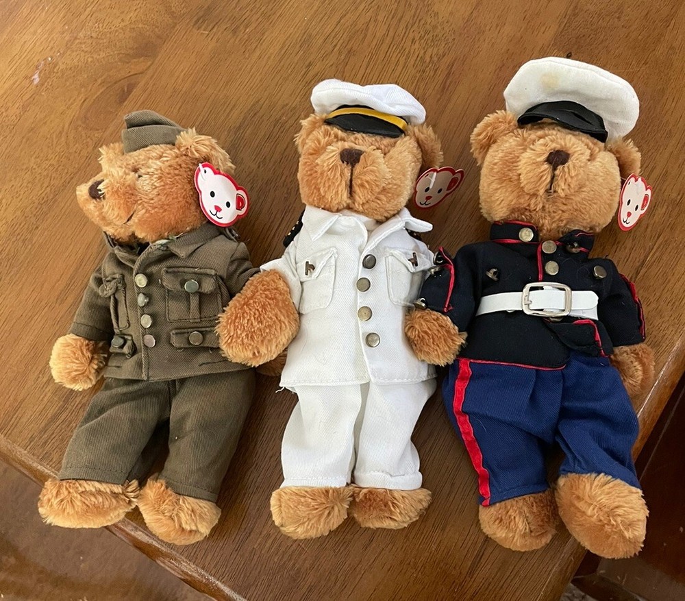 3 - 2006 Plushland Military Bears With Tags