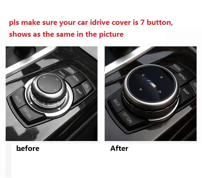 Multi-Media Control Knob Interior Cover for BMW IDRIVE 7 Buttons