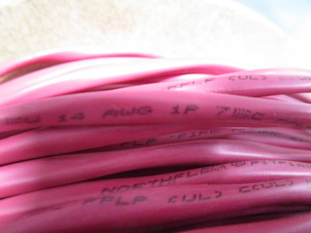 Northflex 14/2C Solid Bare Copper Fire Alarm Cable FPLP Red/1000ft