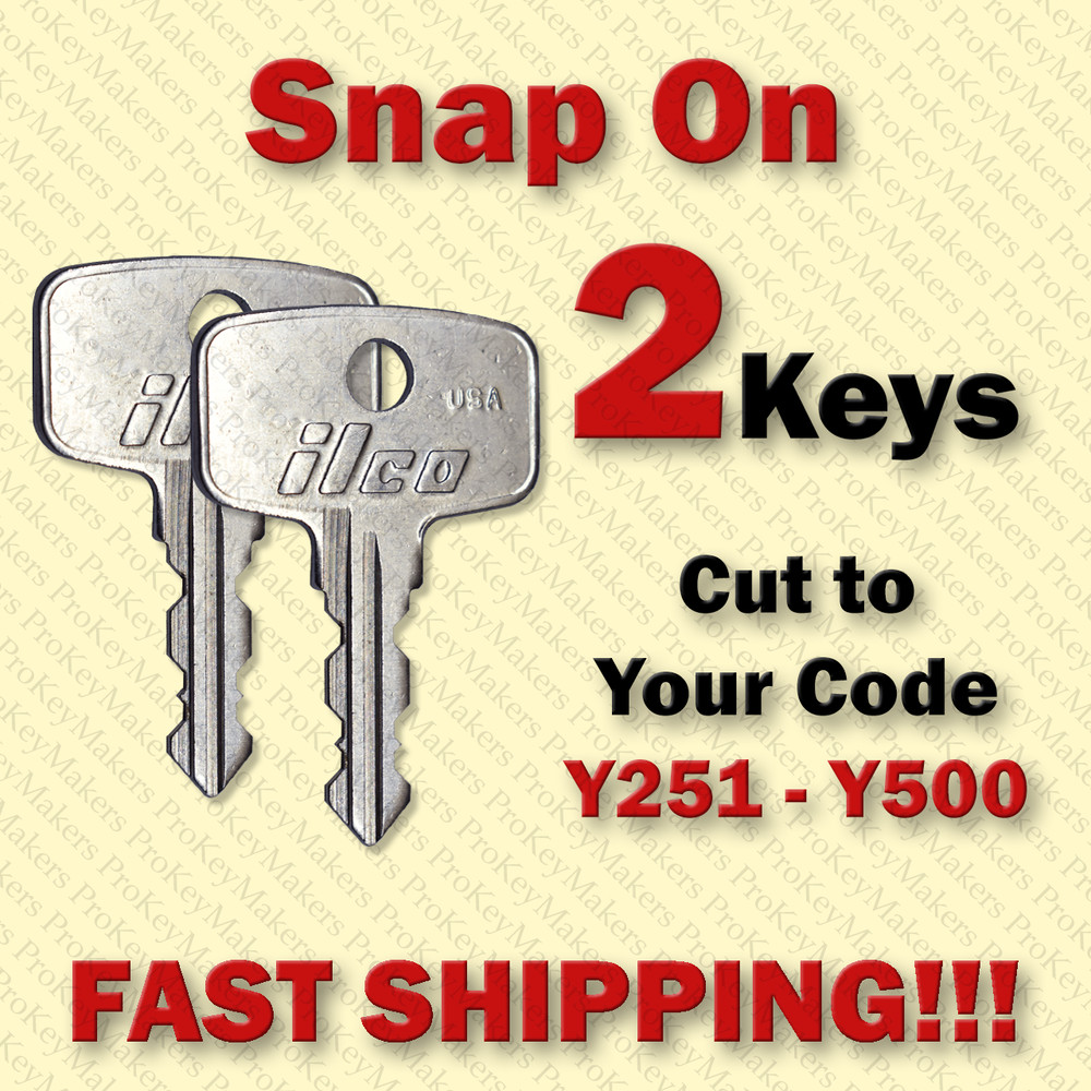Snap On Toolbox Keys / (2) TWO KEYS / Select your code Y251 - Y500