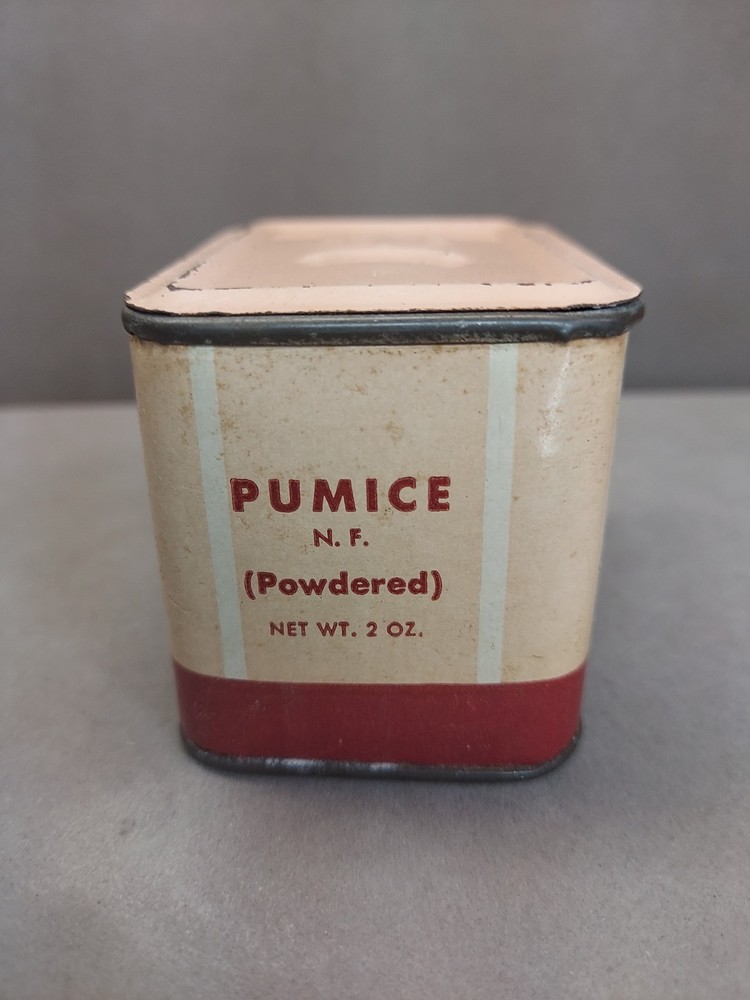 Vintage Tin Purepac 2oz Tin Powered Pumice