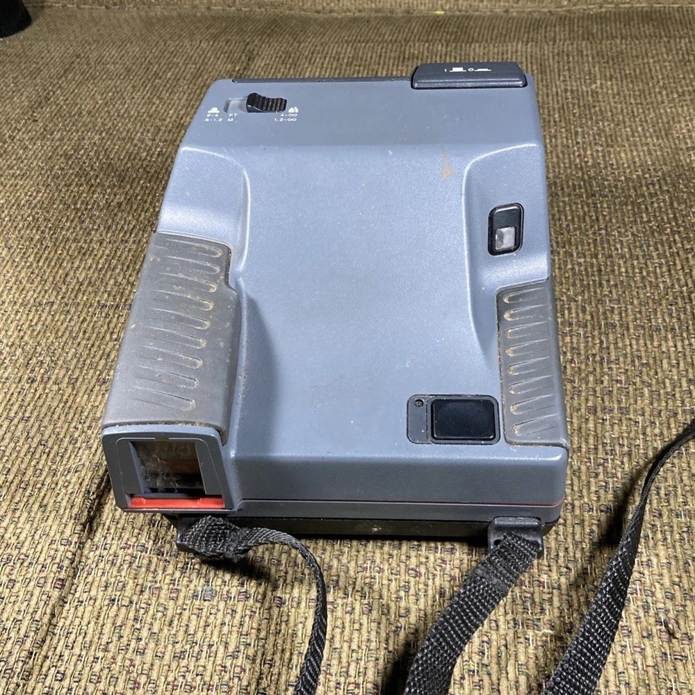 Polaroid Gray Impulse Instant Camera - Film Untested Missing Rubber Eye Piece