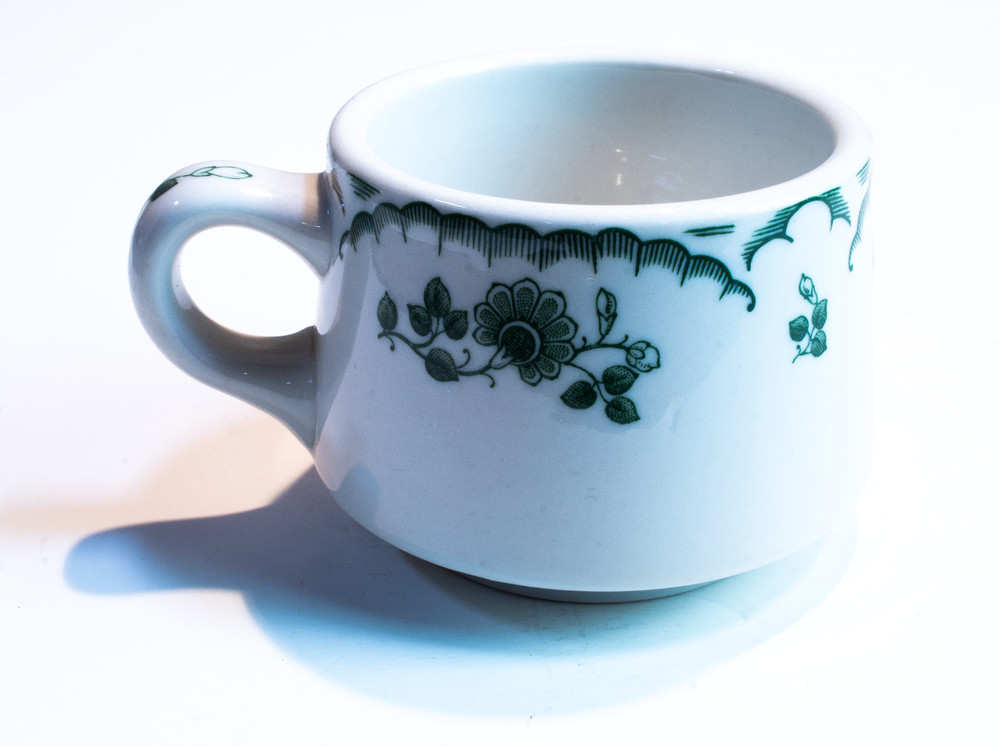 Shenango China Restaurant Ware Chardon Rose Green 2 1/2" Cup