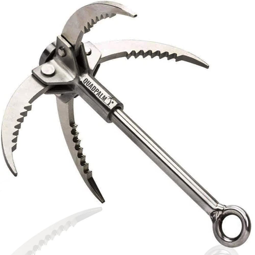 Stainless Steel Foldable Grappling Hook – Multifunctional Grapple Hook - 4 St...