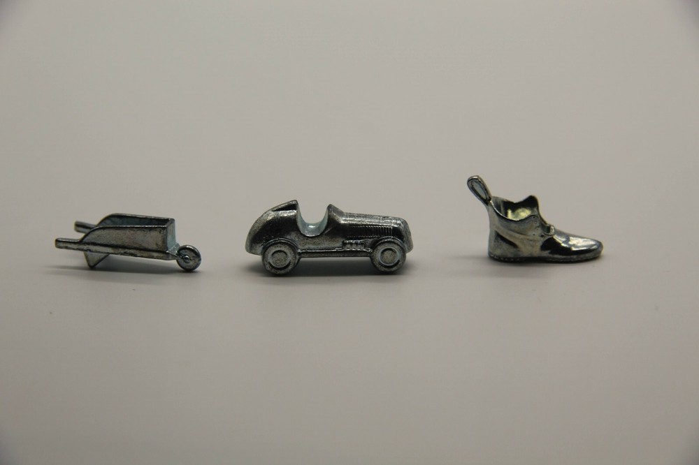 Hasbro Monopoly Game 9 Replacement Token Pewter Pieces