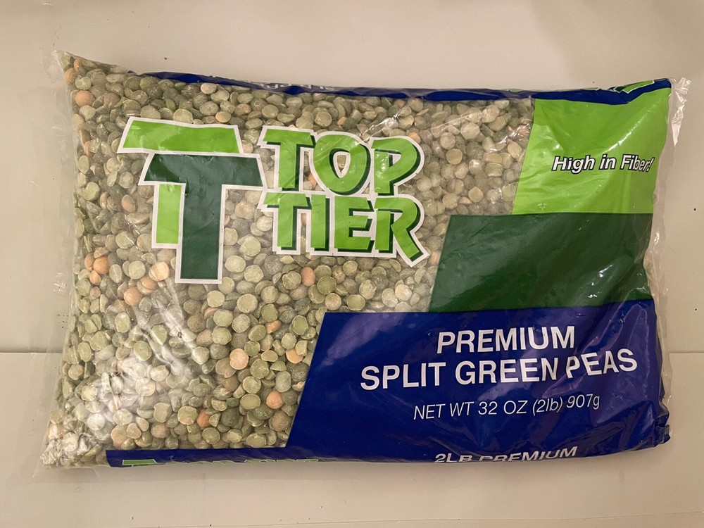 Top Tier Premium Split Green Peas, 32oz Pack 2 Packs  BB: 2025