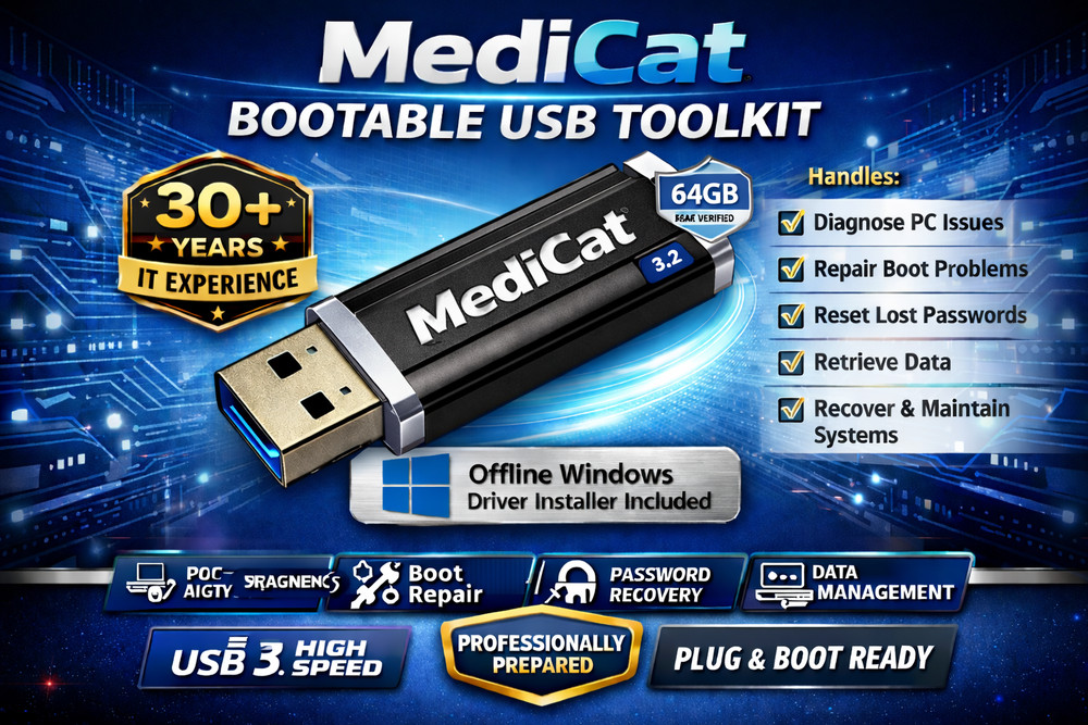 Bootable Computer Recovery USB | System Diagnostics & Repair Utilities