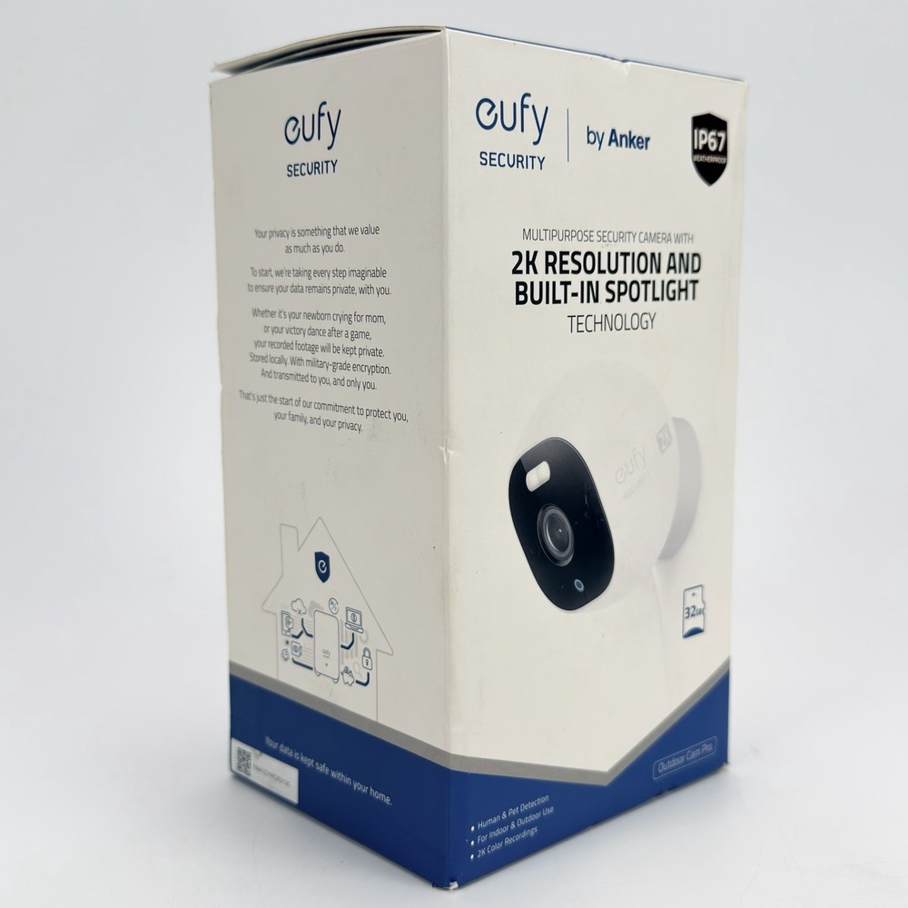 Eufy Multipurpose Security Camera With 2K Res. & Built-in Spotlight (Wired)