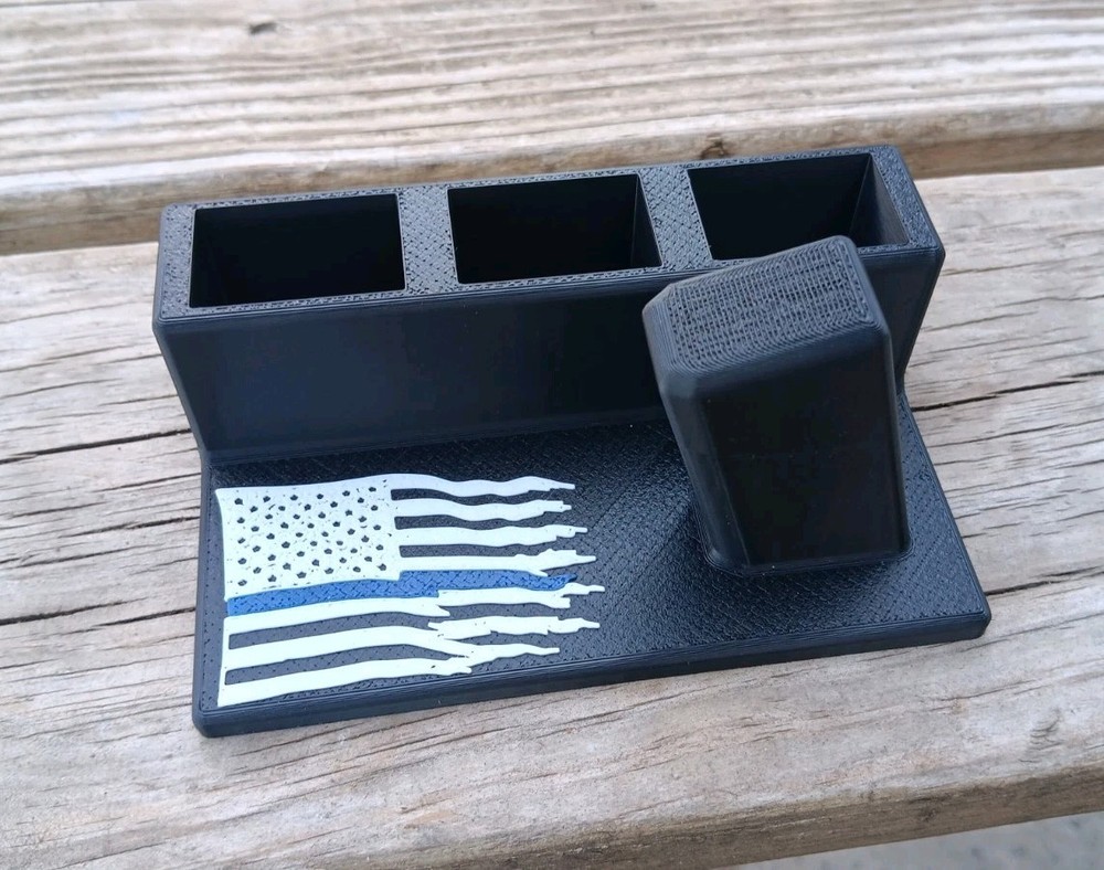Pistol Display Stand For Glock 17/19 9mm - Thin Blue Line - Multiple Colors!