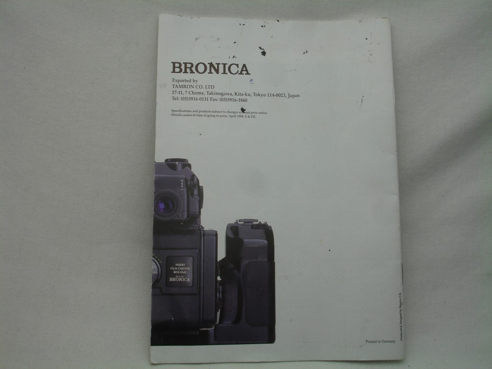 Bronica Medium Format Camera Systems Brochure + small Booklet