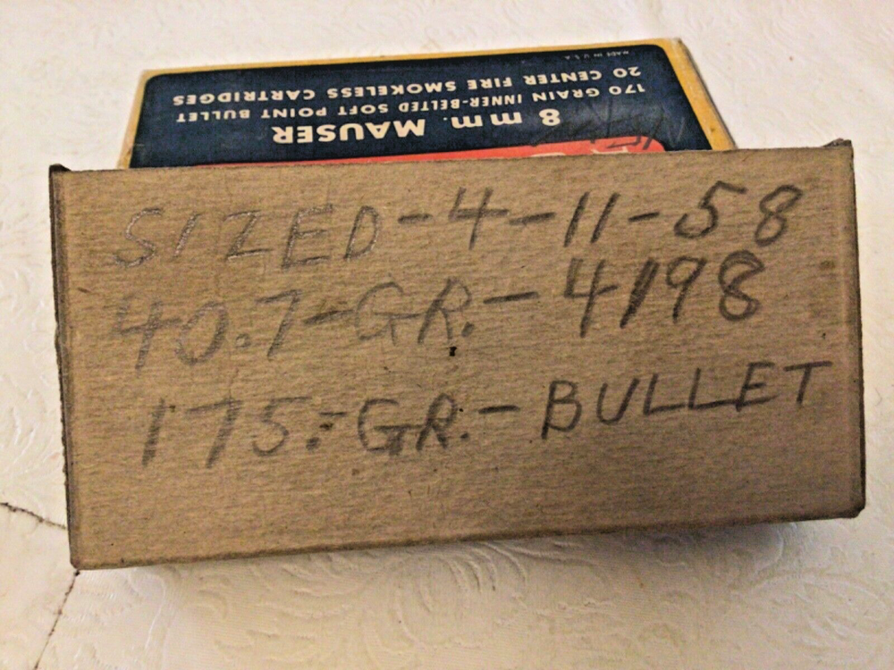 Vintage Peters Rustless 8mm Mauser Cartridge Box