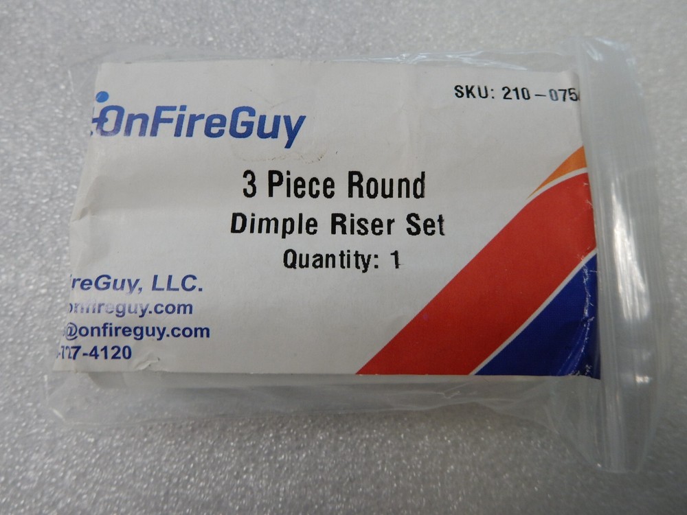 Dimple Riser 3 Piece Set Clear Round Columns 1 Pack NEW