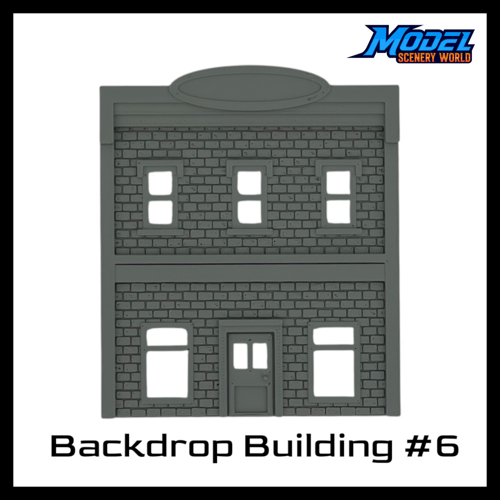 Backdrop Building BG #6 - Z Scale 1:220 - Gray