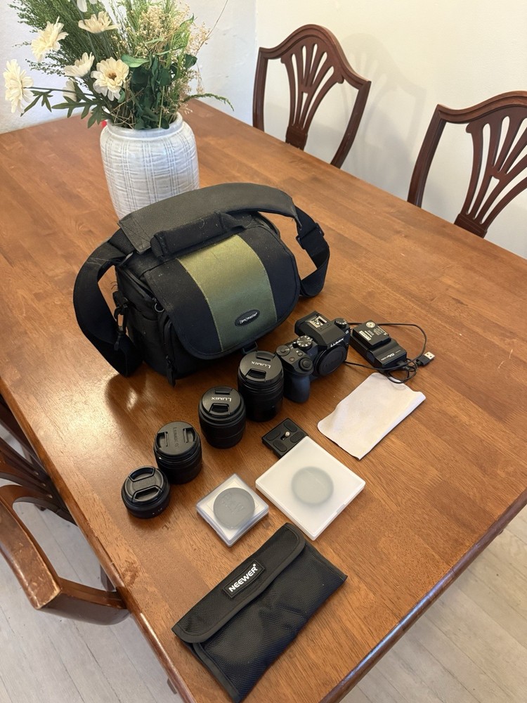 Panasonic Lumix G7 Camera Kit. Multiple lenses + ND/Polarizers + camera bag