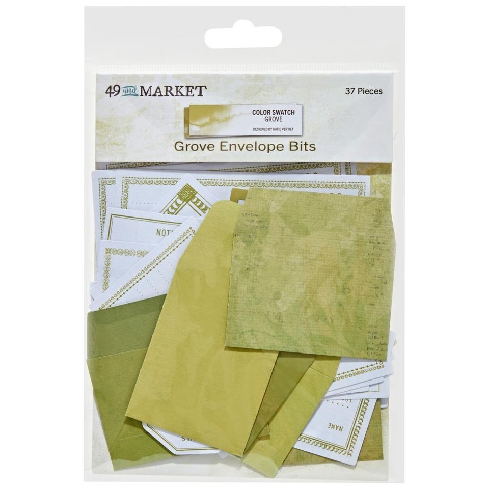 49 AND MARKET -  Color Swatch - GROVE   ENVELOPE BITS - 3 PKGS