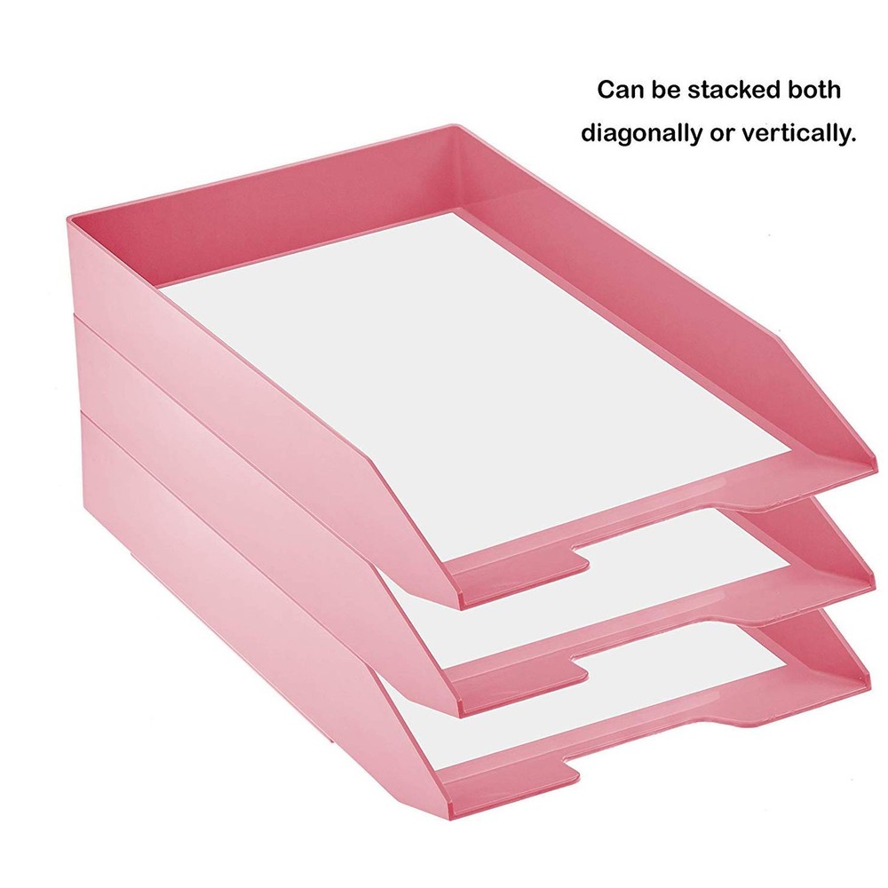 Stackable Letter Tray Front Load, Letter Size, Stacking Document Desk Office ...