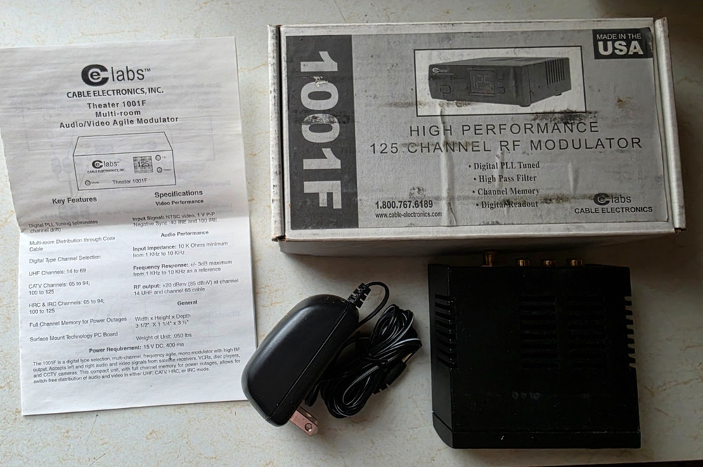 CE-LABS 1001F Programmable Analog RF 125 Channel Modulator Digital Readout   NEW