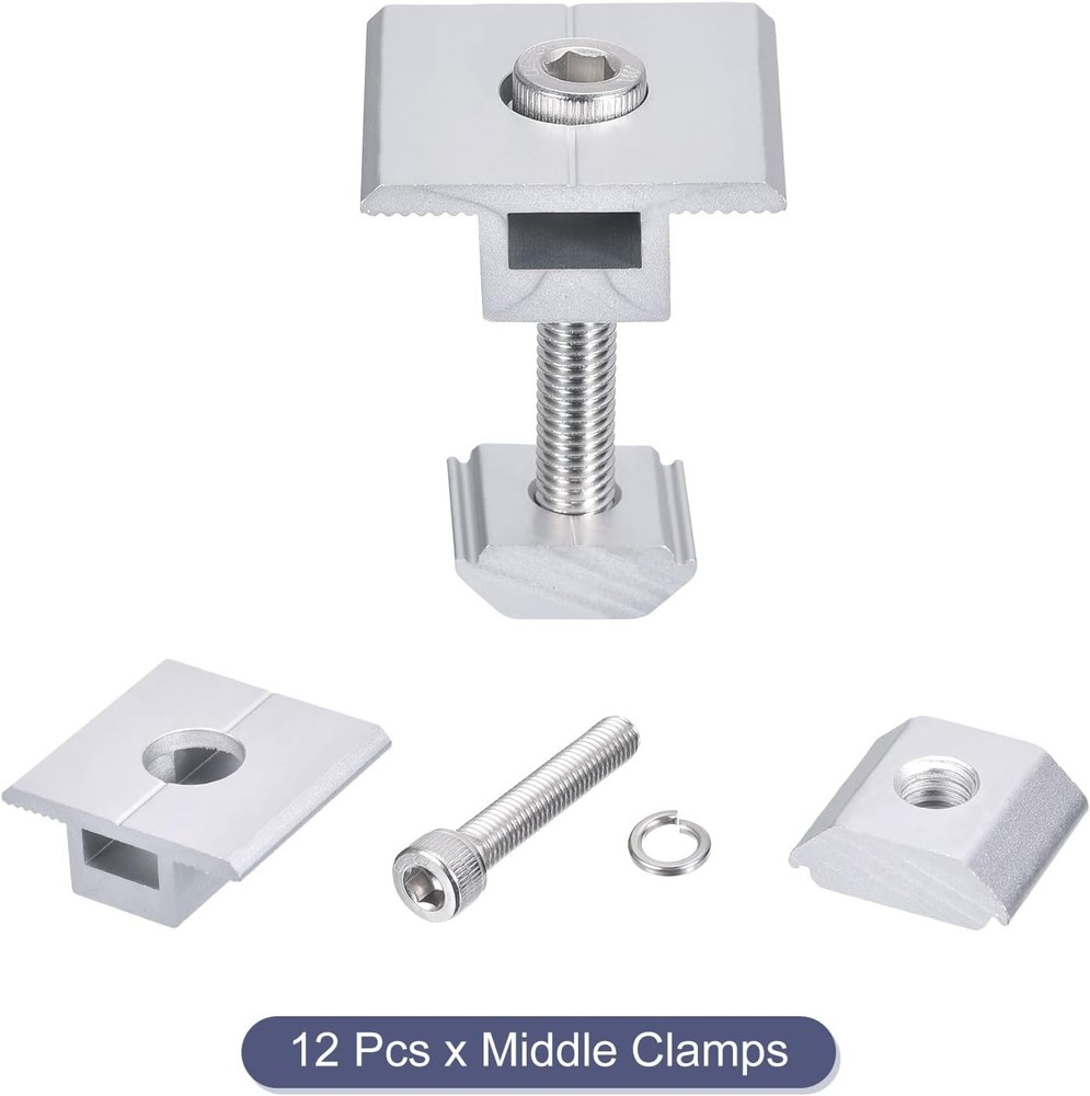 MECCANIXITY Solar Panel Middle Clamps 30mm Aluminium Mount