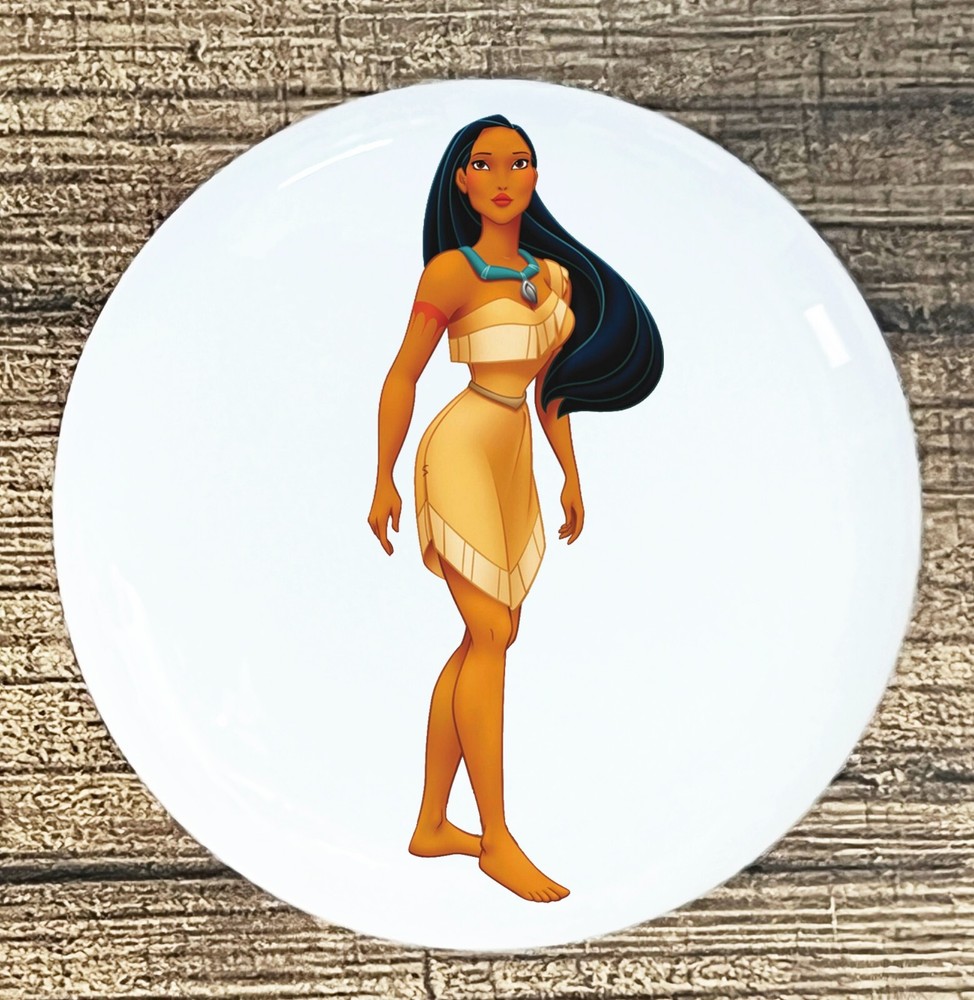 Pocahontas Disney Princess kitchen cabinet knobs white ceramic knob pull