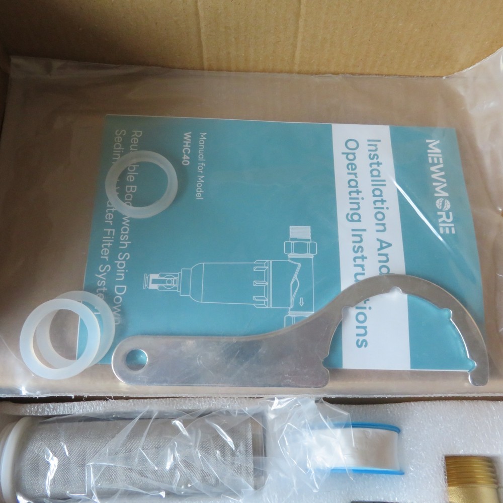 MewMore WHC40 Reusable Backwash Spin Down Sediment Filter 3/4" MNPT