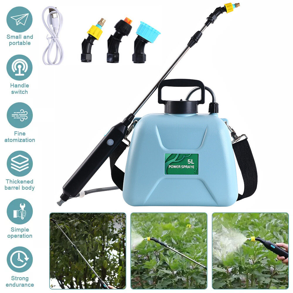 Battery Powered Backpack Sprayer Electric Back Pack Sprayer with 3 Spray Nozzles