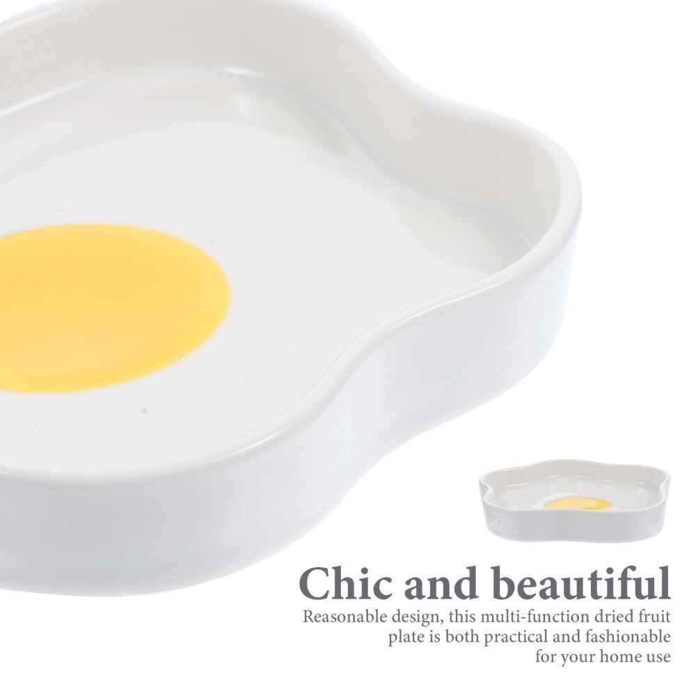 1PC Kitchen Dish Egg Plate Storage Storage Container Snacks Serving Plate