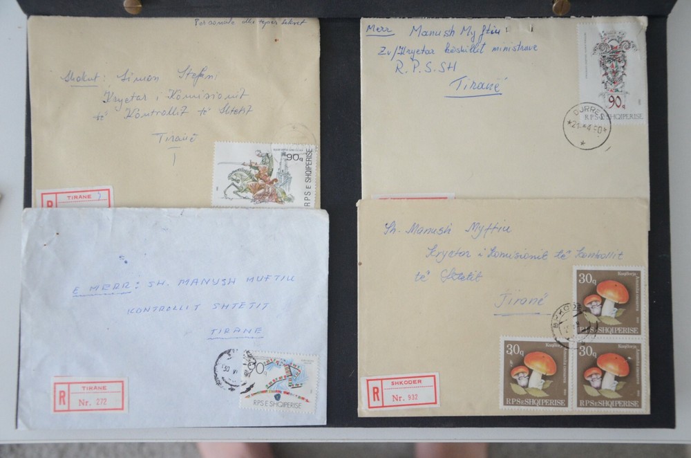 Albania Stamps  4 COVERS  Cancelled