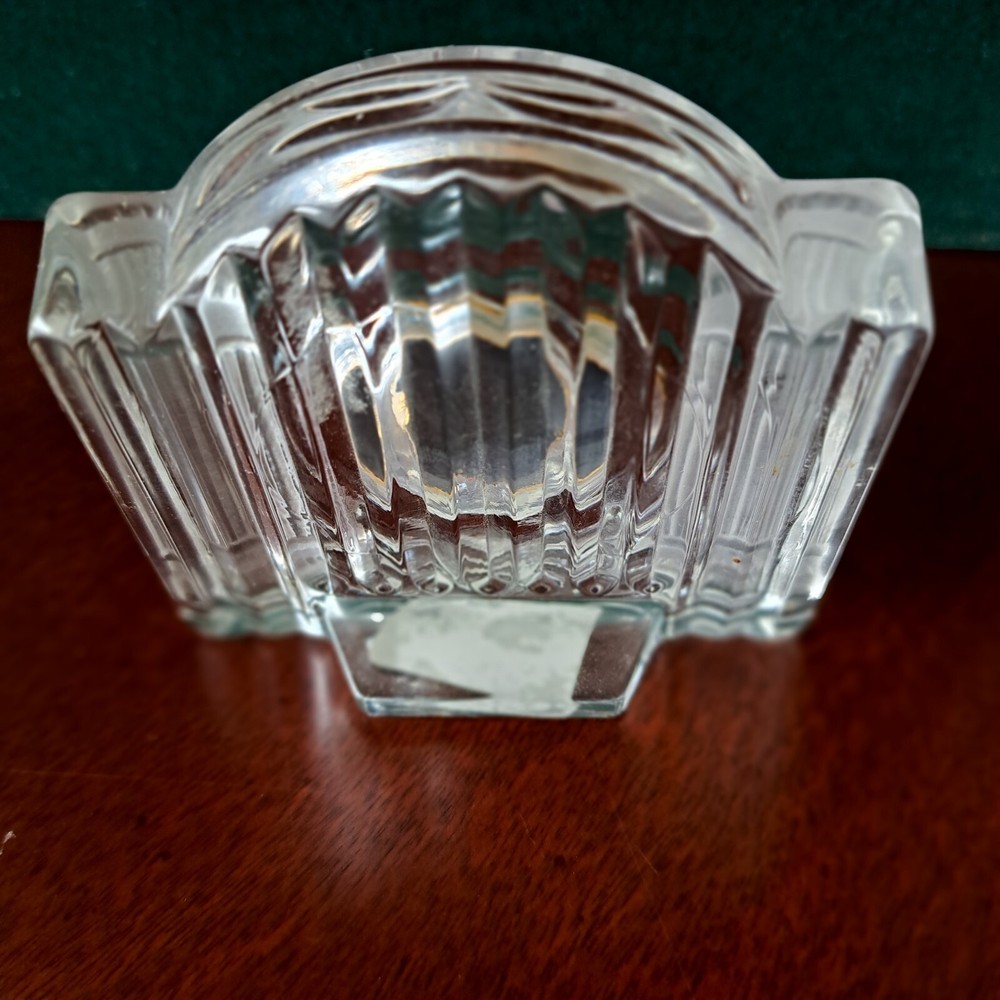 Mikasa Crystal Glass Desktop Clock 4x4 Under $20
