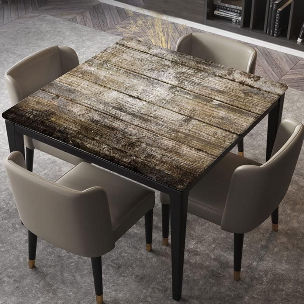 Square TableCloth Elastic Edged Fitted Table Cover Waterproof 100% Polyester