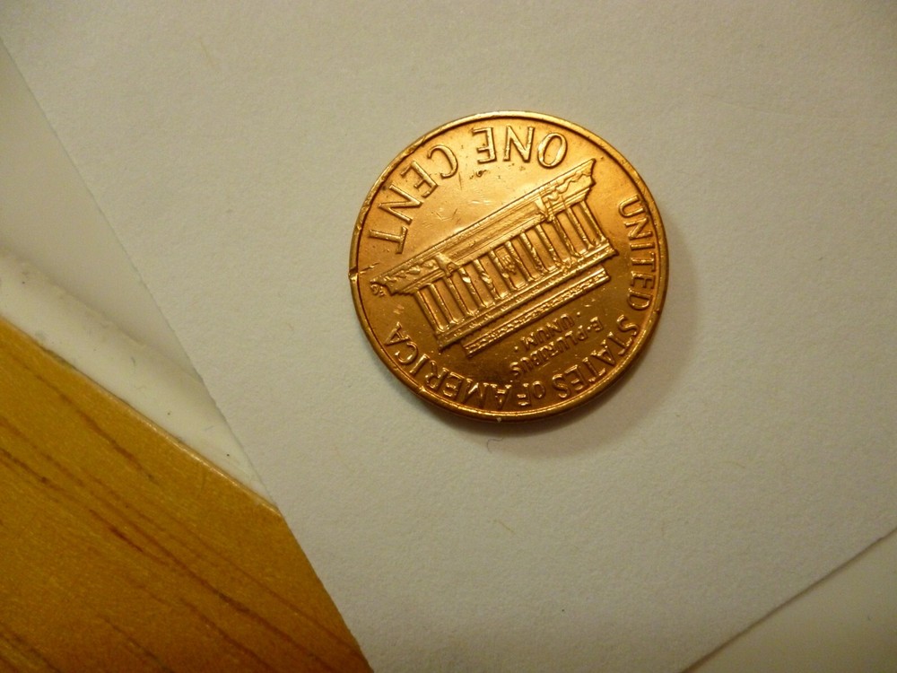 1974 d penny error large die chip