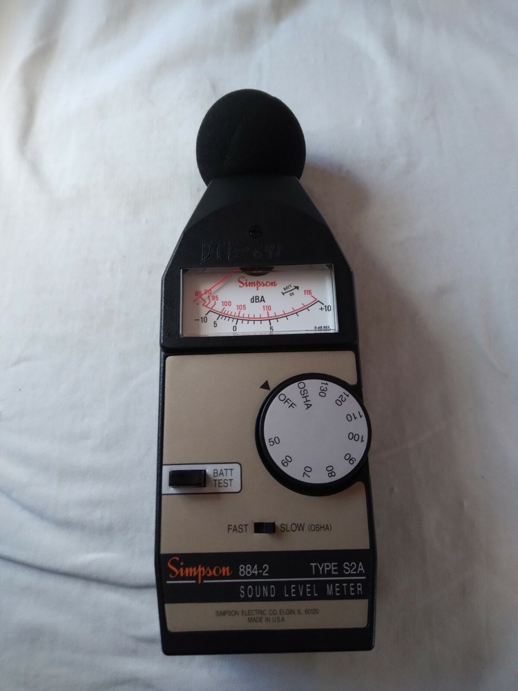 Simpson Sound Measuring System Sound Level Meter System Model 884-2 Type S2A