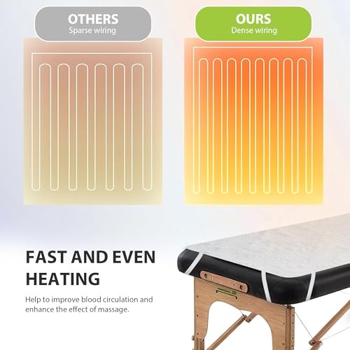 Massage Table Warmer Heating Pad Professional SPA 9 Heating/2-4-8-12H Timer