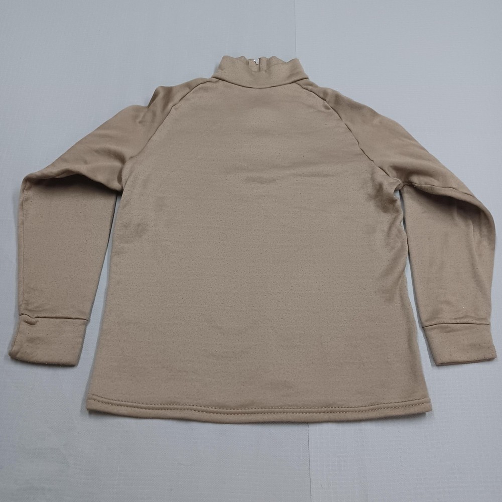 Military Undershirt Cold Weather Medium Brown 100% Polypropylene Quarter Zip
