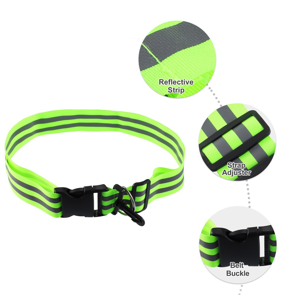 2pcs Reflective Band Reflective Running Equipment High Visibility Green