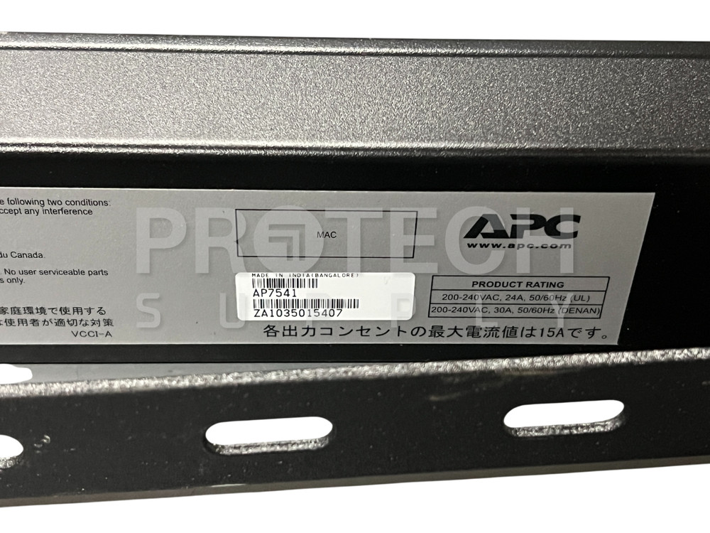 APC AP7541 Basic Rack PDU Zero U with WARRANTY