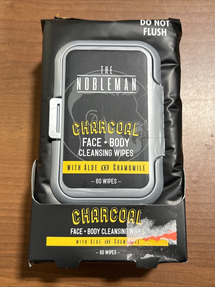 Nobleman Charcoal Face + Body Cleansing Wipes
