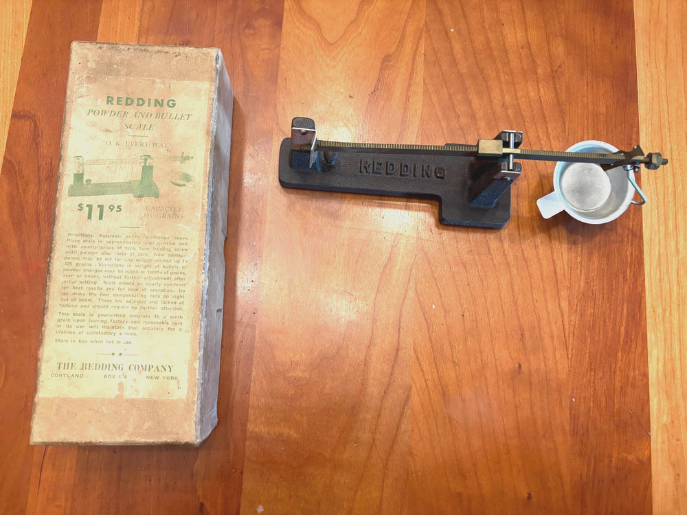 Vintage Redding Powder and Bullet Scale with Box