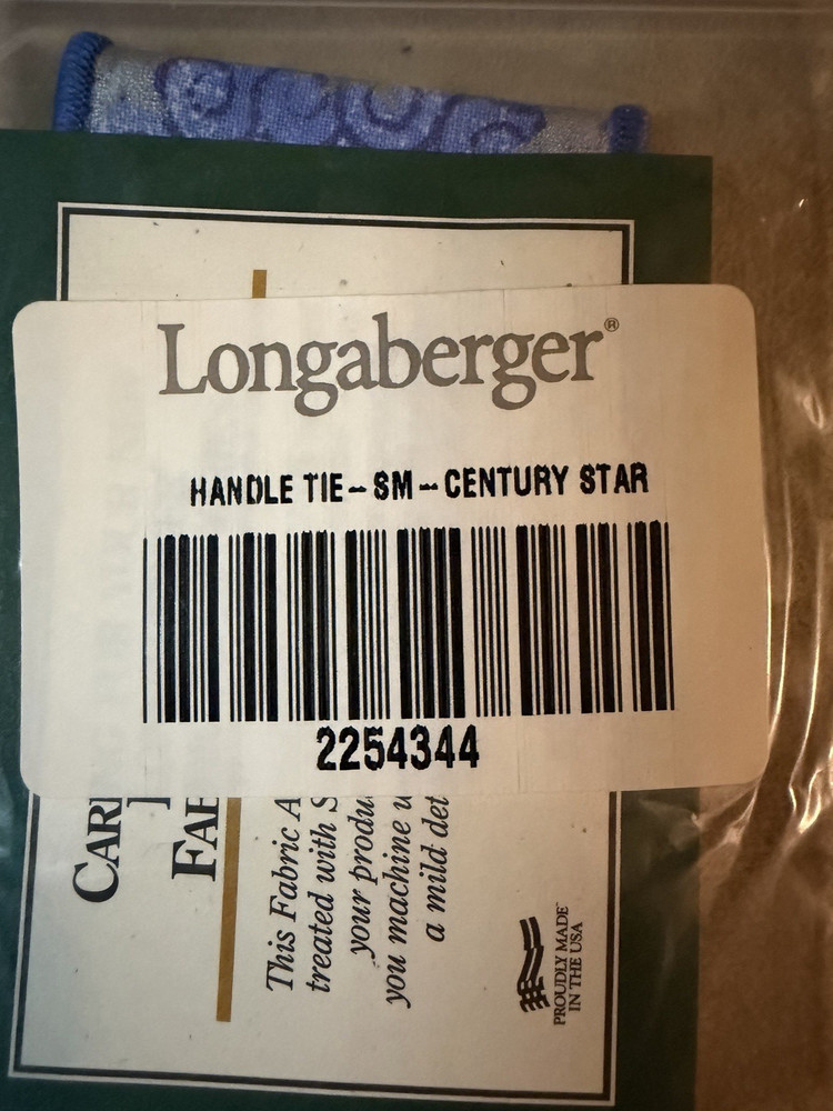 Longaberger ~ Handle Tie ~ Small ~ Century Star 2254344