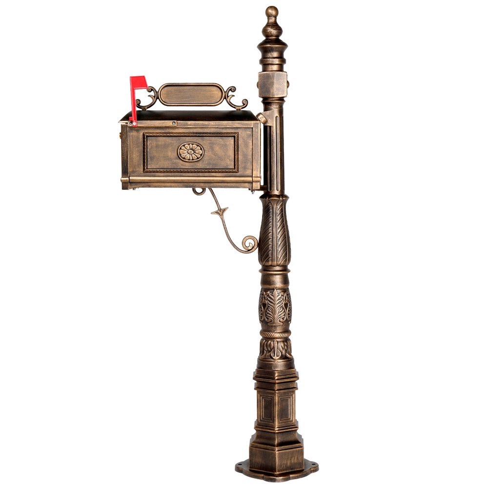 Post Mailbox Combination Stratford Heavy Duty Mail Box Cast Aluminum Mailbox