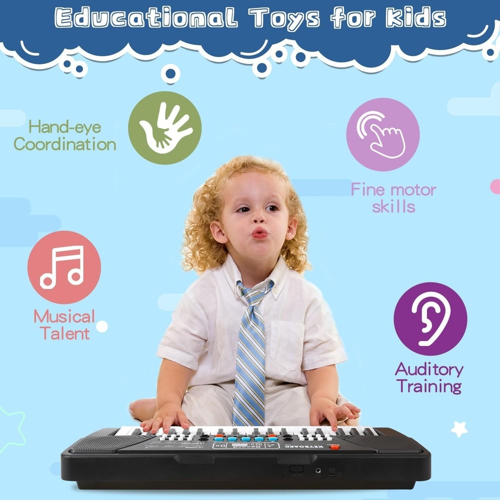 Creative 37-Key Beginner Piano Keyboard for Kids Ages 3-6 with Record Function
