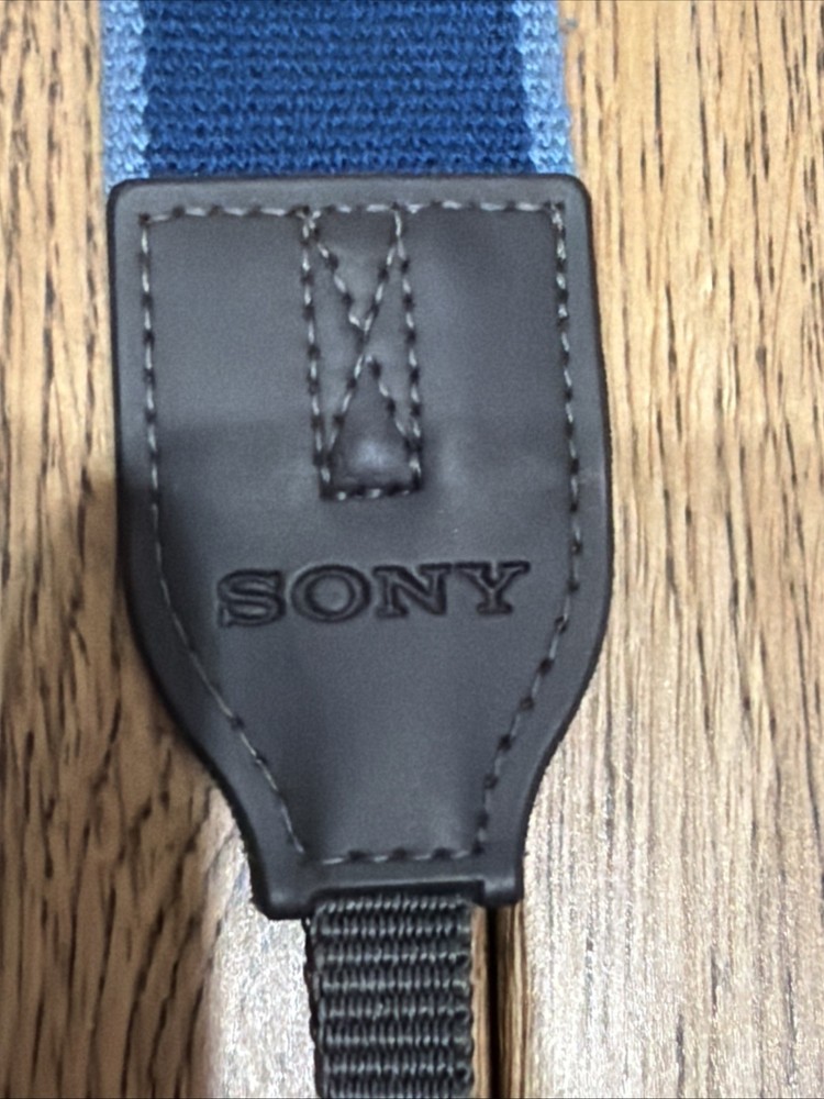 Vintage Blue Sony Handycam Camera Strap